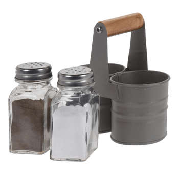Stojan s kořenkami DUO šedá, 2 ks 2