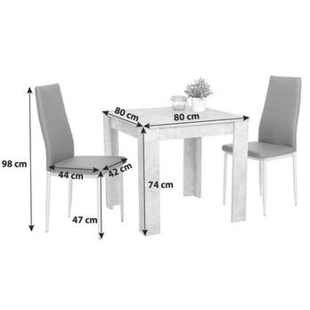 Jídelní sestava DUO beton/šedá 4