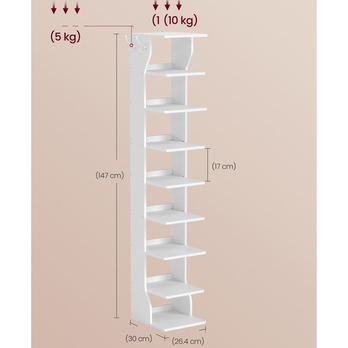 Policový botník DURABL 2 bílá 6