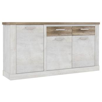 Komoda DURO 2 pinia bíla/dub antik 2