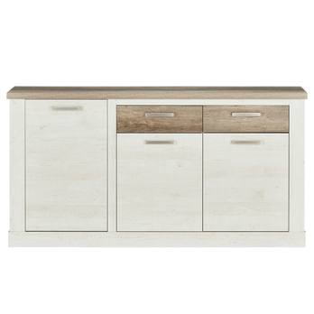 Komoda DURO 2 pinia bíla/dub antik 3