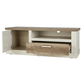 TV stolek DURO pinie bílá/dub antik, šířka 140 cm 2