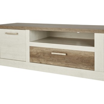 TV stolek DURO pinie bílá/dub antik, šířka 140 cm 3