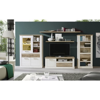 TV stolek DURO pinie bílá/dub antik, šířka 140 cm 4