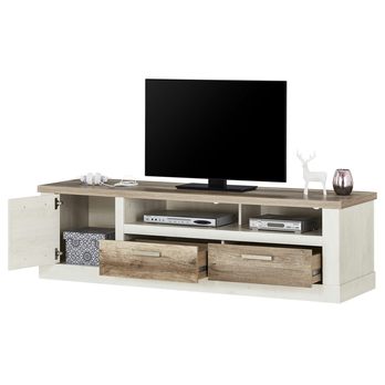 TV stolek DURO pinie bílá/dub antik, šířka 180 cm 5