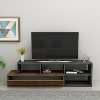 TV stolek DURU 2 antracitová/ořech 3