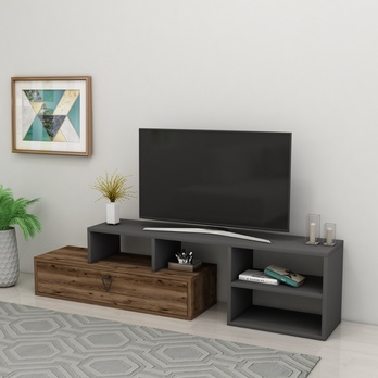 TV stolek DURU 2 antracitová/ořech 5