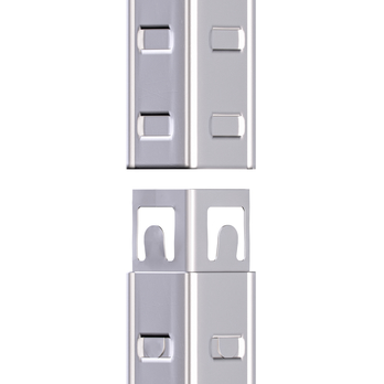 Skladovací regál DUTY 4 stříbrná/přírodní 5