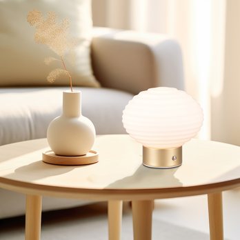 Stolní lampa EARL bílá/zlatá 1