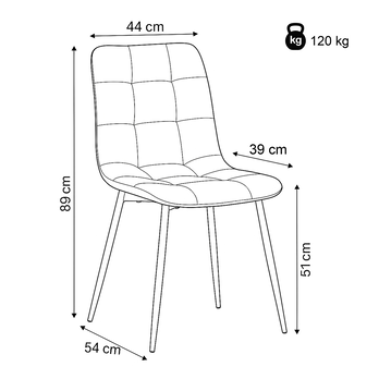 Jídelní set EDGAR bílá/modrá/černá 5