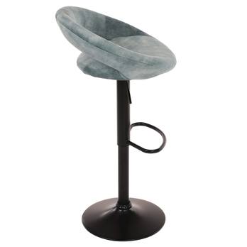 Barová židle EDITA modrá/černá 4