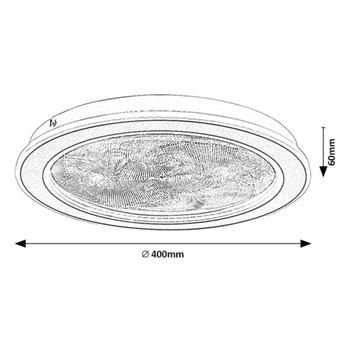 Stropní svítidlo EFRAEL zlatá/průhledná 9