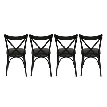 Jídelní židle EKOL černá, set 4 ks 3