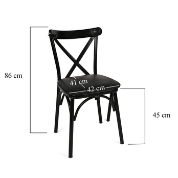 Jídelní židle EKOL černá, set 4 ks 9