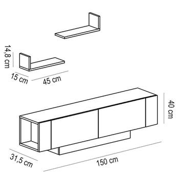 TV sestava EKOL bílá 7