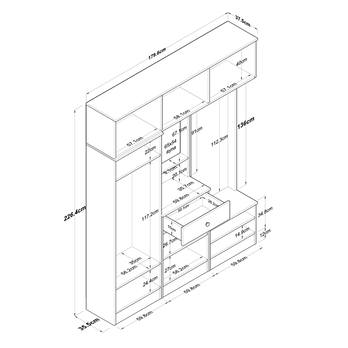 Předsíňová sestava ELA 10 bílá 7