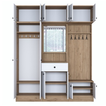 Předsíňová sestava ELA 10 bílá/ořech 4