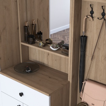 Předsíňová sestava ELA 10 bílá/ořech 9