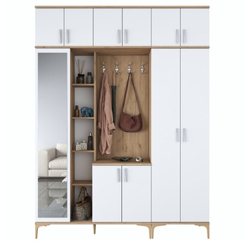 Předsíňová sestava ELA 11 ořech/bílá 3