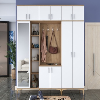 Předsíňová sestava ELA 11 ořech/bílá 6