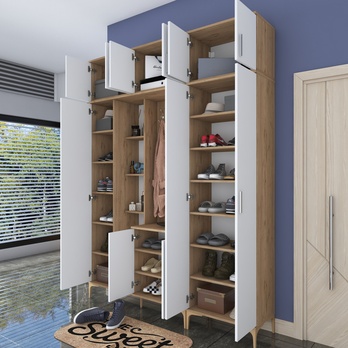 Předsíňová sestava ELA 11 ořech/bílá 8