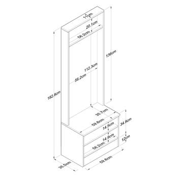 Předsíňová sestava ELA 1 bílá 8