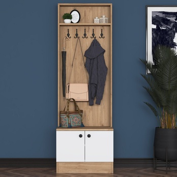 Předsíňová sestava ELA 1 ořech/bílá 1