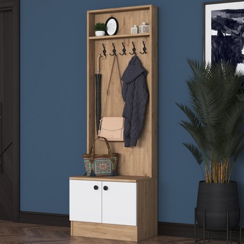 Předsíňová sestava ELA 1 ořech/bílá 5