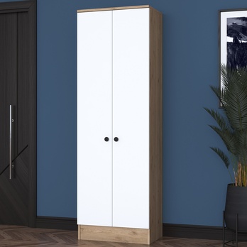 Předsíňová skříň ELA 2 bílá/ořech 1