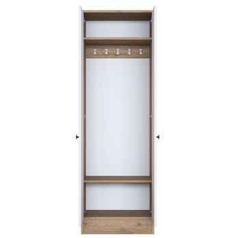 Předsíňová skříň ELA 2 bílá/ořech 3