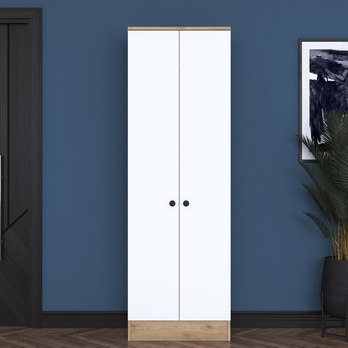 Předsíňová skříň ELA 2 bílá/ořech 4