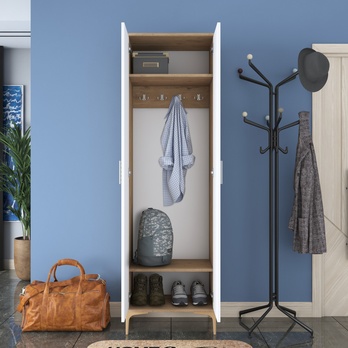 Předsíňová skříň ELA 3 ořech/bílá 6