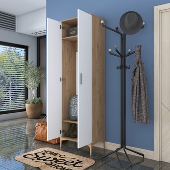 Předsíňová skříň ELA 3 ořech/bílá 7