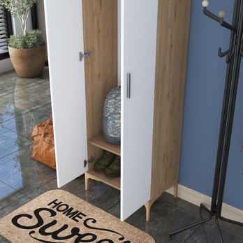 Předsíňová skříň ELA 3 ořech/bílá 8