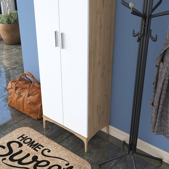 Předsíňová skříň ELA 3 ořech/bílá 9