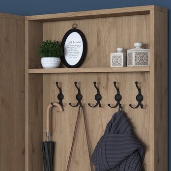 Předsíňová sestava ELA 5 bílá/ořech 6