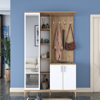 Předsíňová sestava ELA 6 ořech/bílá 3