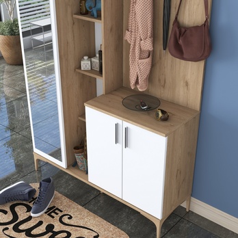 Předsíňová sestava ELA 6 ořech/bílá 7