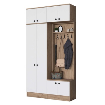 Předsíňová sestava ELA 7 ořech/bílá 2