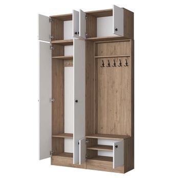 Předsíňová sestava ELA 7 ořech/bílá 3