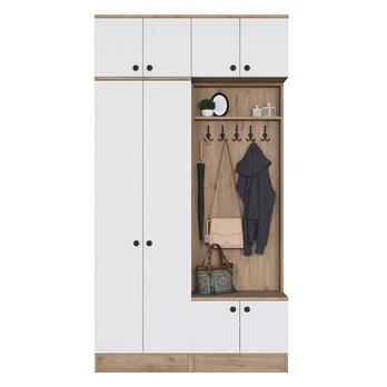 Předsíňová sestava ELA 7 ořech/bílá 5