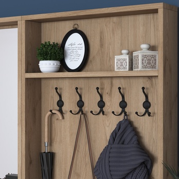 Předsíňová sestava ELA 8 bílá/ořech 8