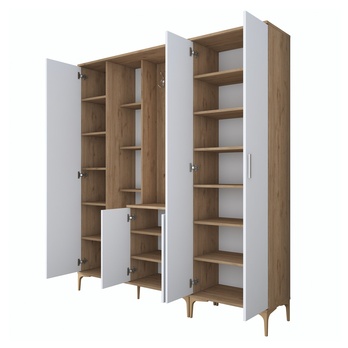 Předsíňová sestava ELA 9 ořech/bílá 2