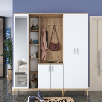 Předsíňová sestava ELA 9 ořech/bílá 6