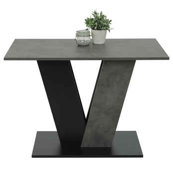 Jídelní set ELDA tmavý beton/antracitová 6