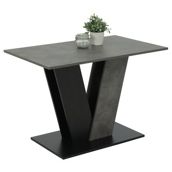 Jídelní set ELDA tmavý beton/antracitová 7