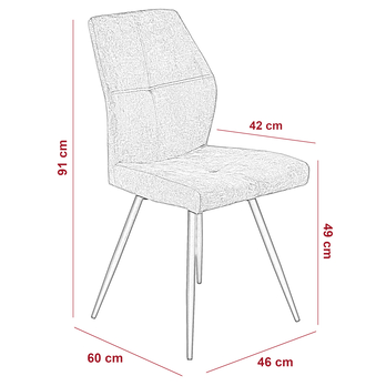 Jídelní set ELDA tmavý beton/antracitová 10