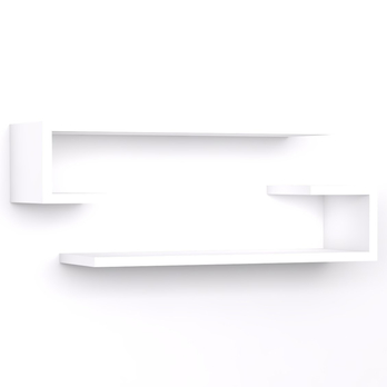 Nástěnná police ELDO bílá, set 2 ks 2