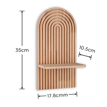Nástěnný regál ELEA dřevo, set 3 ks 7