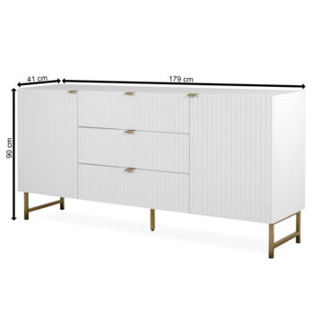 Komoda ELIJAH 3 bílá 8
